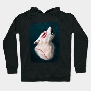 Okami Amaterasu howling portrait Hoodie